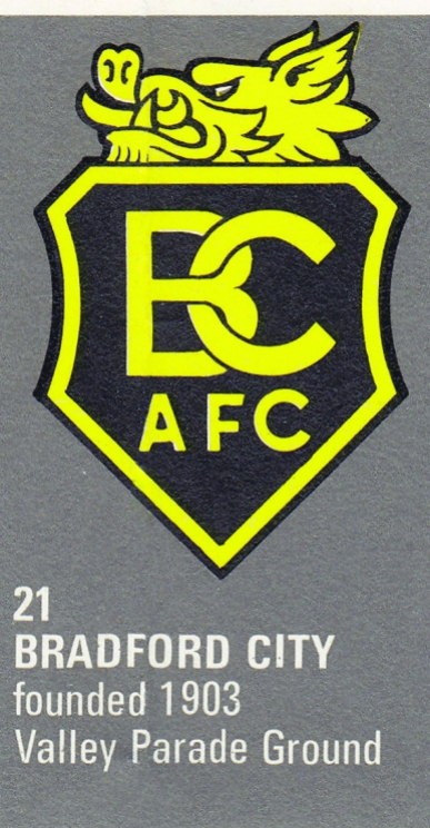 Bradford City crest 1971/72